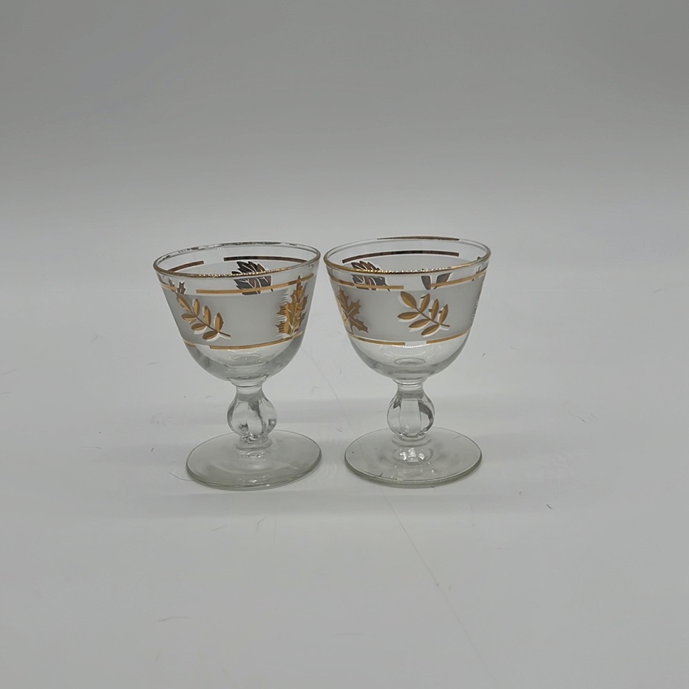 Libbey golf leaf mini goblets